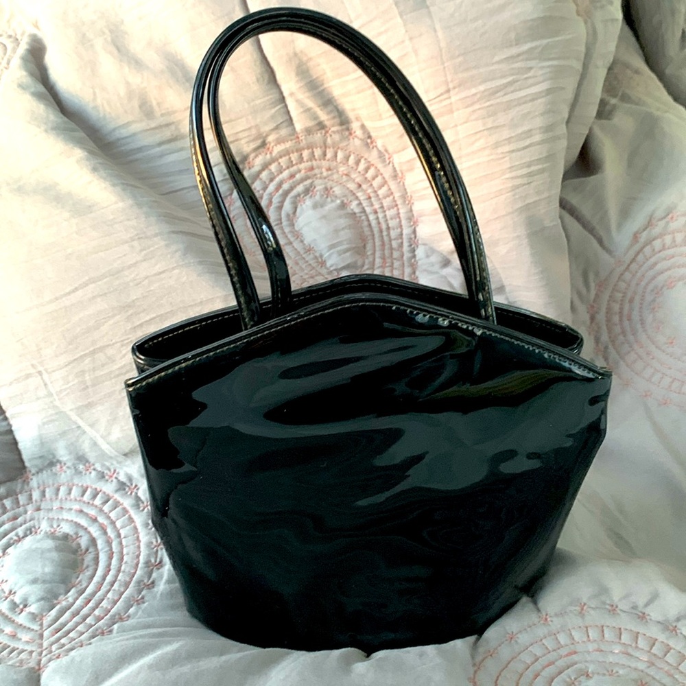 Vintage Black Patent Leather Purse